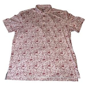 Johnnie O Performance Polo Basketball Red XL Wynstone Logo Athletics Golf